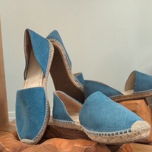 Jimmy Choo Blue Espadrille Wedges